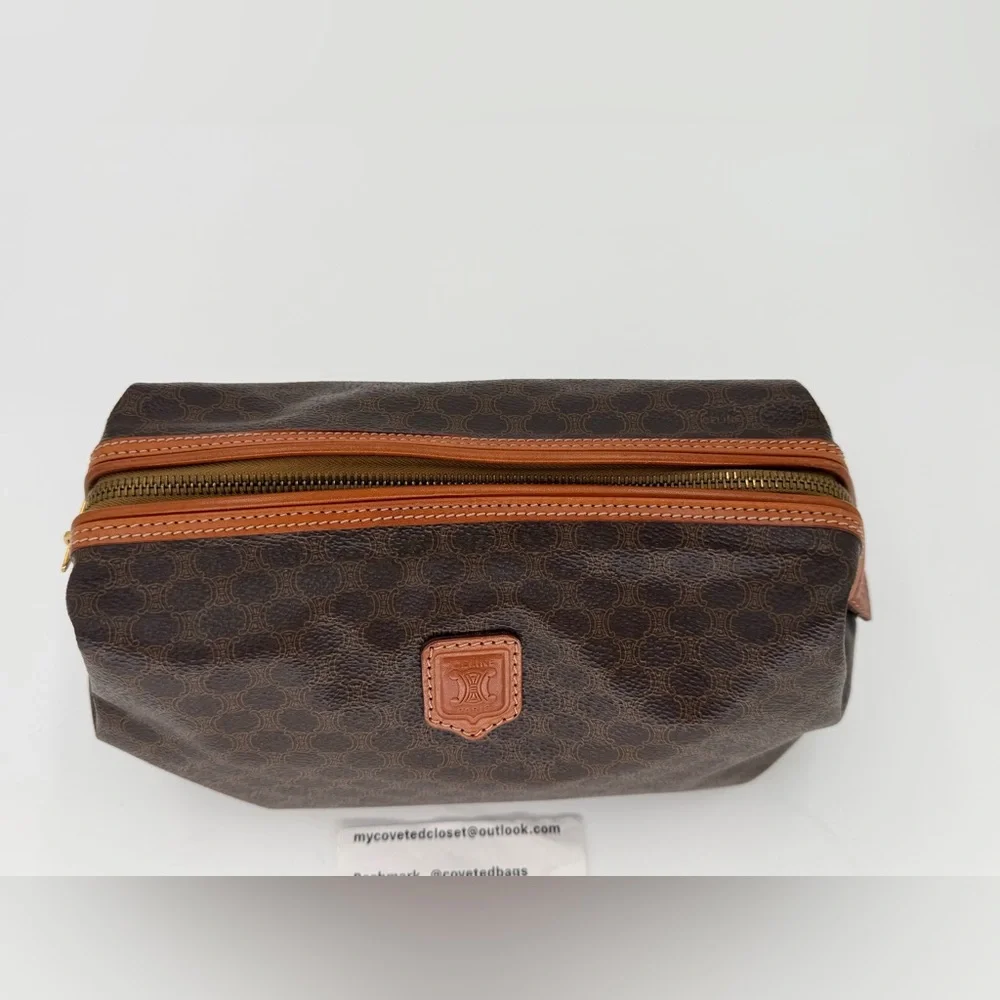 Celine Toiletry Pouch in Macadam Print  in Great Condition - Picture 2 of 16